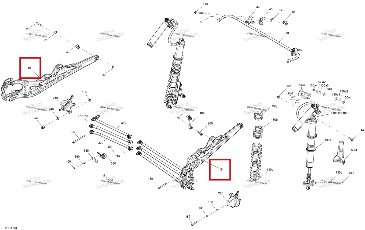 Деталь 706002570 на схеме узла 2017 Can-Am MAVERICK X3 Rear Suspension
