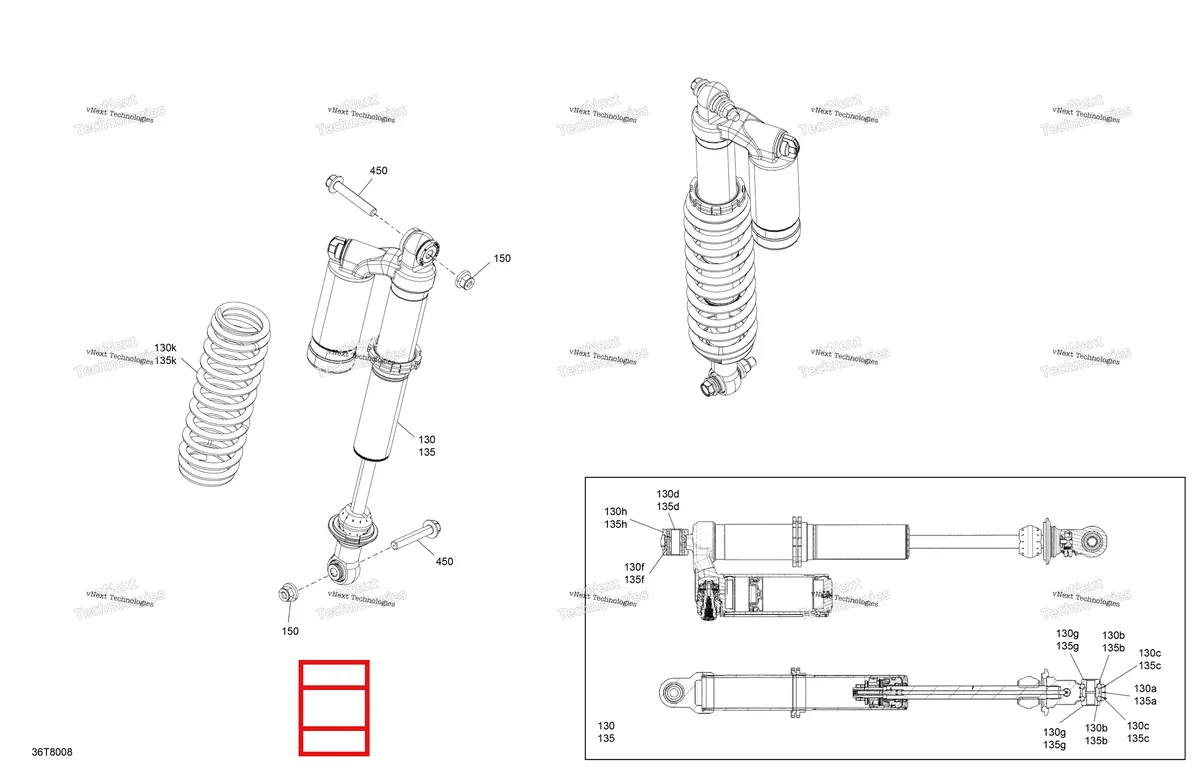 Деталь 706002581 на схеме узла 2018 Can-Am RENEGADE - 4X4 - XXC - 1000R - 5VJA - Can-Am Red Suspension - Rear Shocks
