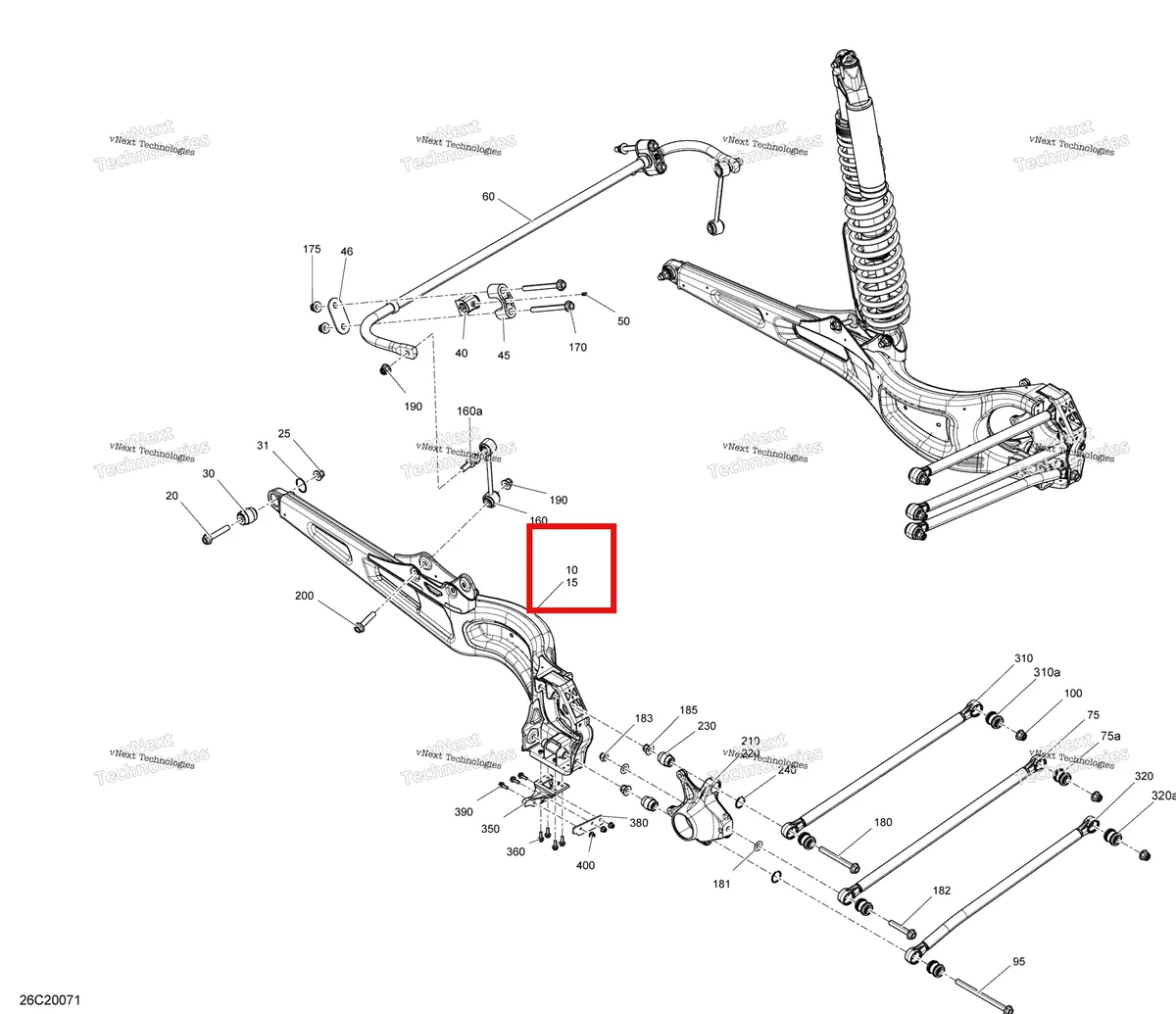 Деталь 706002694 на схеме узла 2020 Can-Am Maverick Turbo R, Turbo RR - STD XDS XRS Rear Suspension - Std