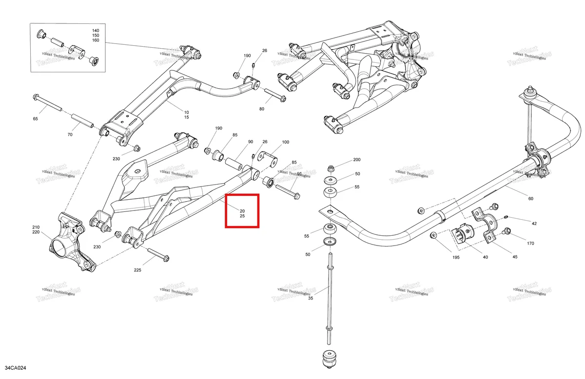 Деталь 706002775 на схеме узла 2021 Can-Am Defender HD10 - XMR Suspension - Rear