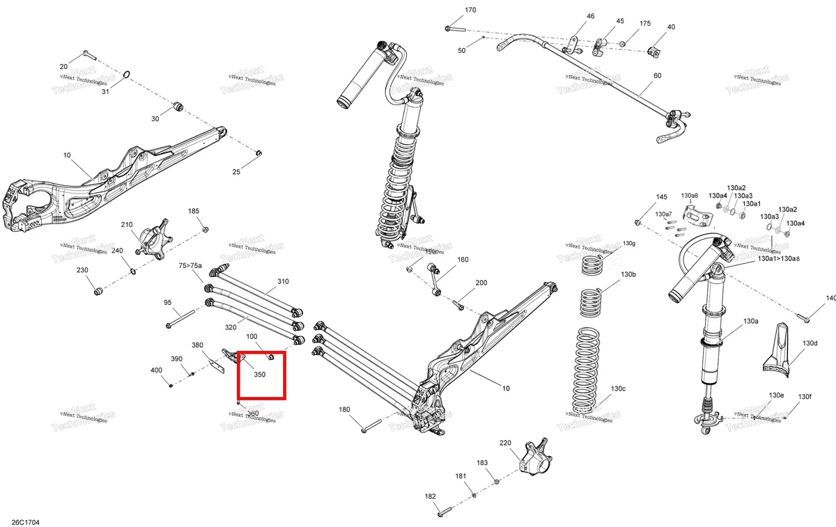 Деталь 706002790 на схеме узла 2017 Can-Am MAVERICK X3 Rear Suspension