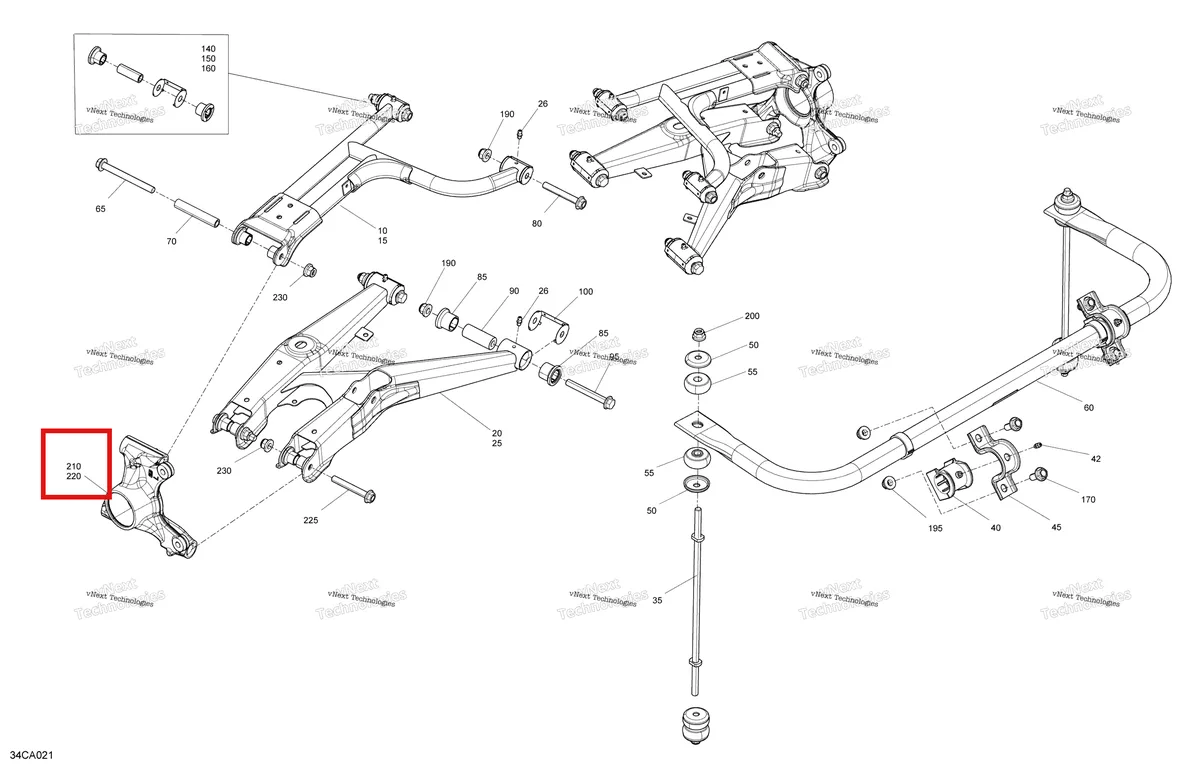 Деталь 706002809 на схеме узла 2021 Can-Am Traxter HD8 - DPS - CE Suspension - Rear