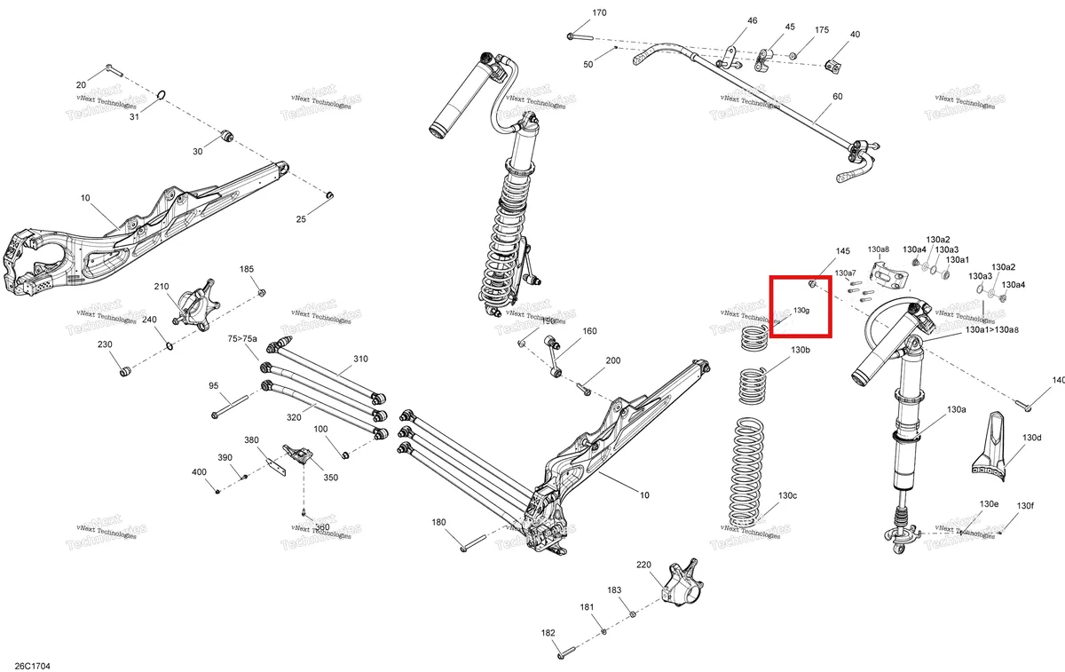 Деталь 706002866 на схеме узла 2017 Can-Am MAVERICK X3 Rear Suspension
