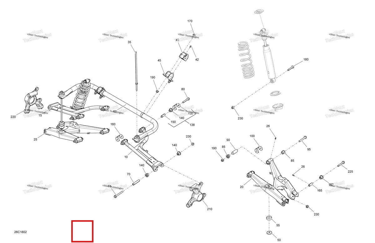 Деталь 706002875 на схеме узла 2018 Can-Am Defender HD10 - XTP Rear Suspension - Xtp Package