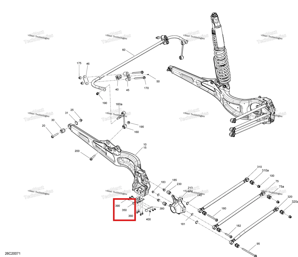 Деталь 706002905 на схеме узла 2020 Can-Am Maverick Turbo - STD Rear Suspension