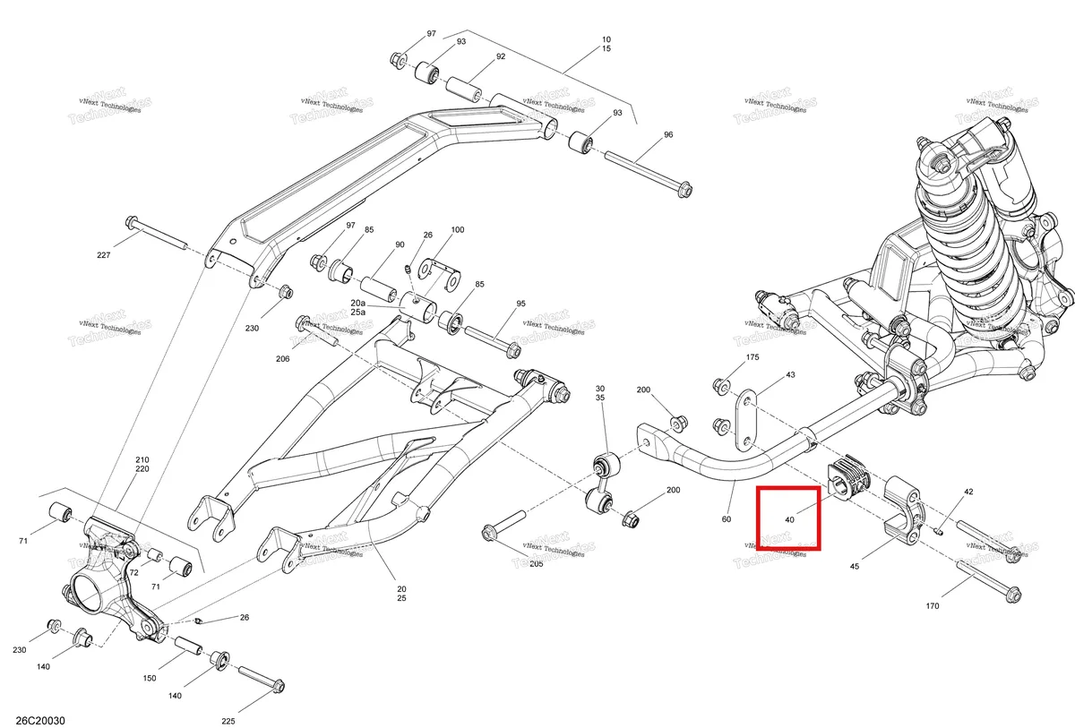 Деталь 706002971 на схеме узла 2020 Can-Am Maverick Sport 1000R - XMR Rear Suspension