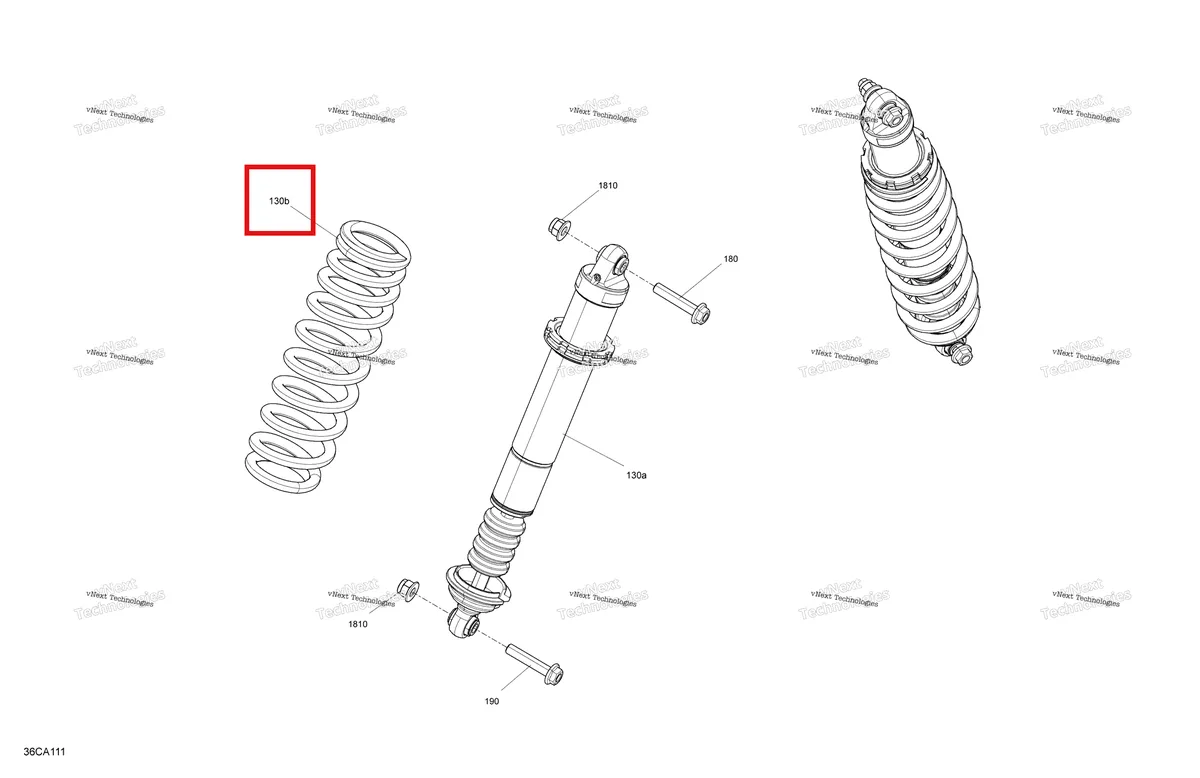 Деталь 706003030 на схеме узла 2021 Can-Am Maverick Sport 1000R - DPS - CE Suspension - Rear Shocks - Dps