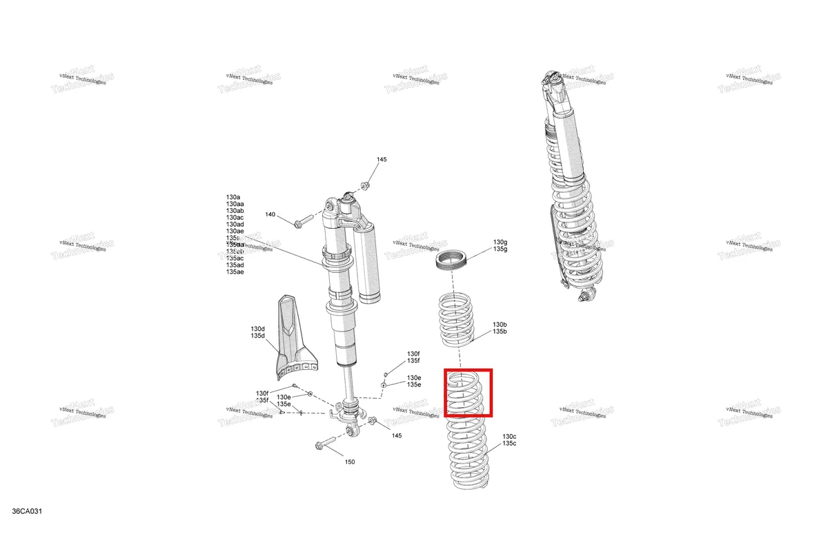 Деталь 706003061 на схеме узла 2021 Can-Am Maverick Turbo RR - XDS XRS Suspension - Rear Shocks - Xds