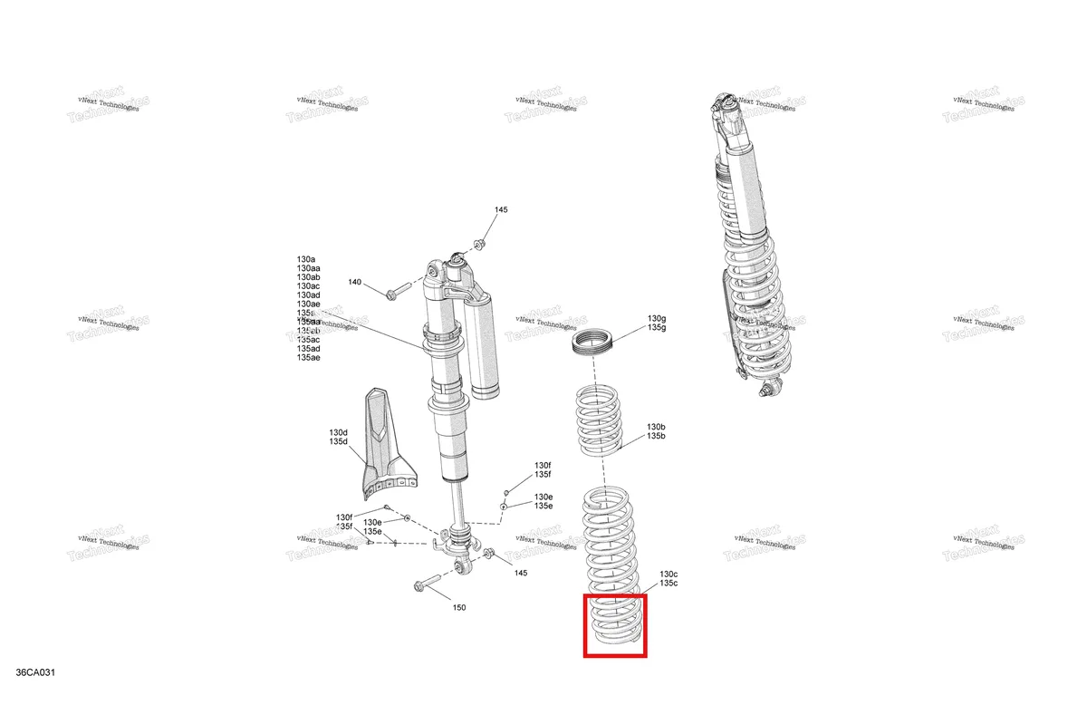 Деталь 706003062 на схеме узла 2021 Can-Am Maverick Turbo RR - XDS XRS Suspension - Rear Shocks - Xds