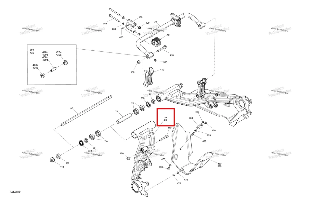 Деталь 706003252 на схеме узла 2021 Can-Am Outlander 1000R EFI - XXC - CE Suspension - Rear