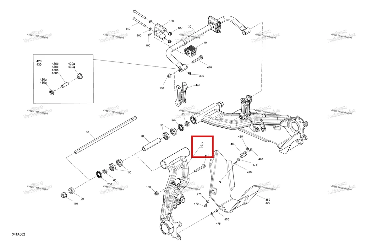 Деталь 706003253 на схеме узла 2021 Can-Am Outlander 1000R EFI - XXC - CE Suspension - Rear
