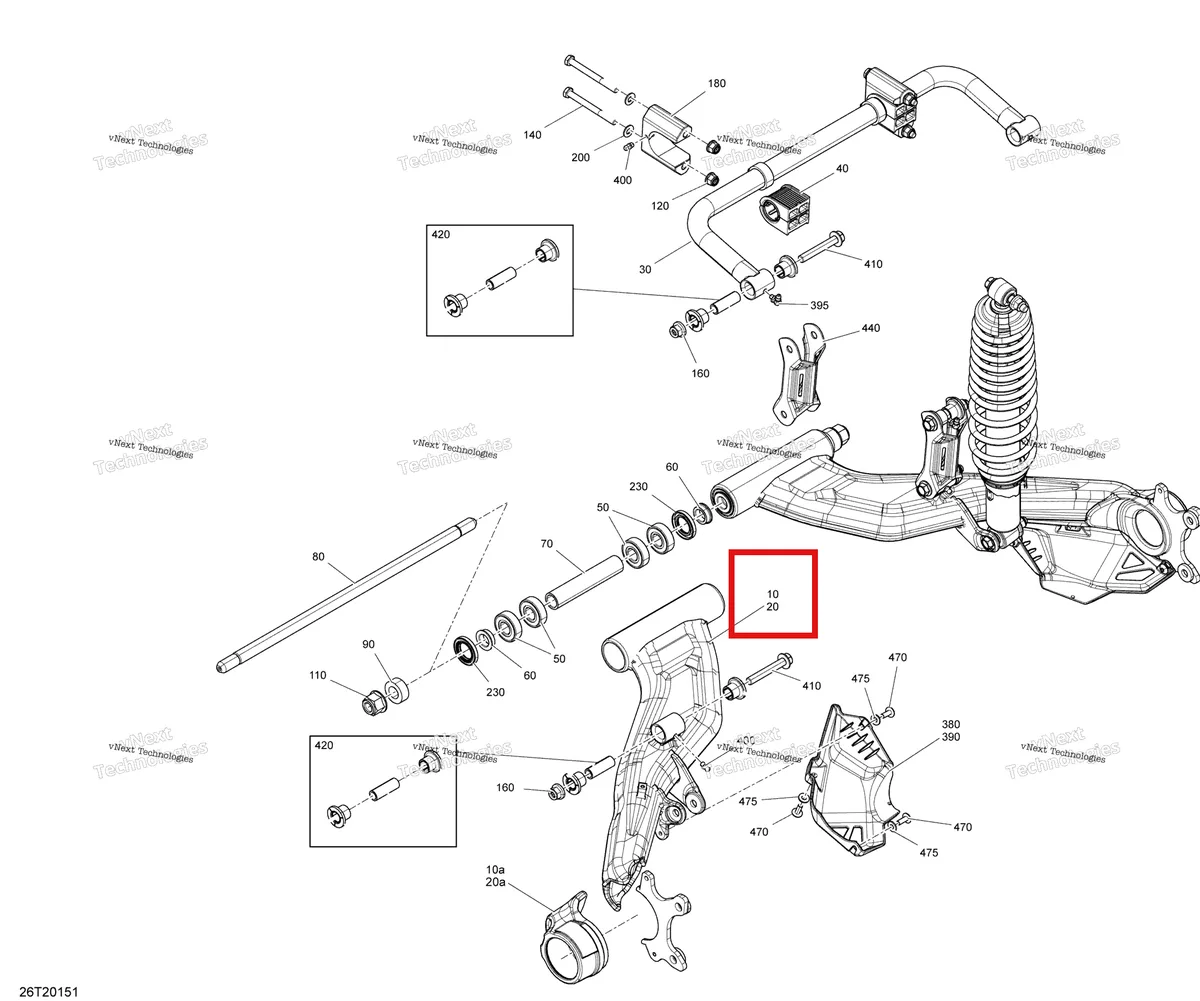 Деталь 706003254 на схеме узла 2020 Can-Am Renegade 570 EFI - XMR Rear Suspension