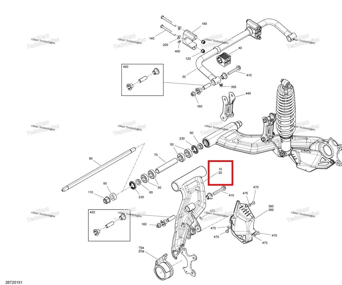 Деталь 706003255 на схеме узла 2020 Can-Am Renegade 570 EFI - XMR Rear Suspension