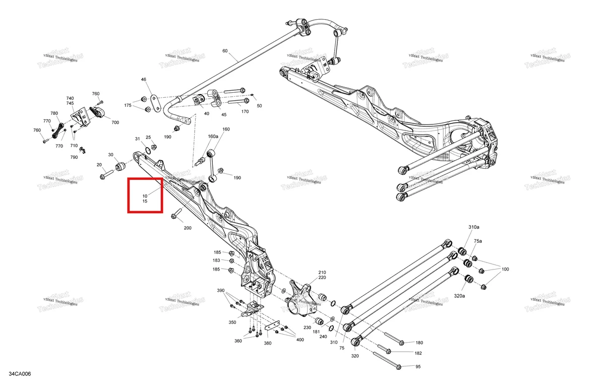 Деталь 706003543 на схеме узла 2021 Can-Am Maverick Turbo RR - XDS XRS Suspension - Rear - Xrs With Smart-Shox