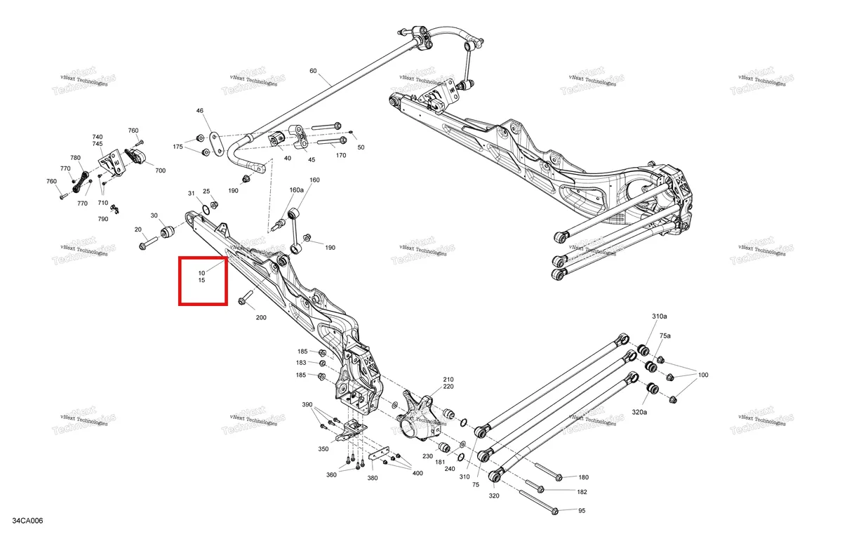 Деталь 706003544 на схеме узла 2021 Can-Am Maverick Turbo RR - XDS XRS Suspension - Rear - Xrs With Smart-Shox