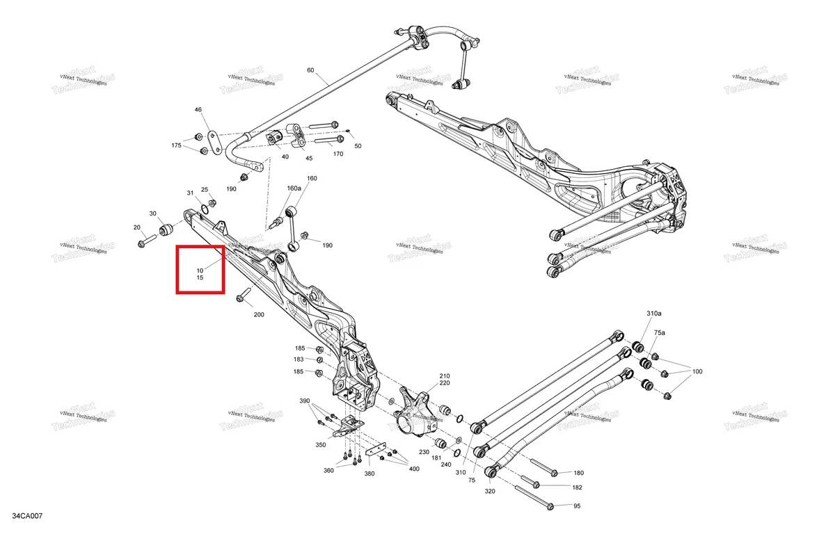 Деталь 706003545 на схеме узла 2021 Can-Am Maverick Turbo RR - XMR Suspension - Rear