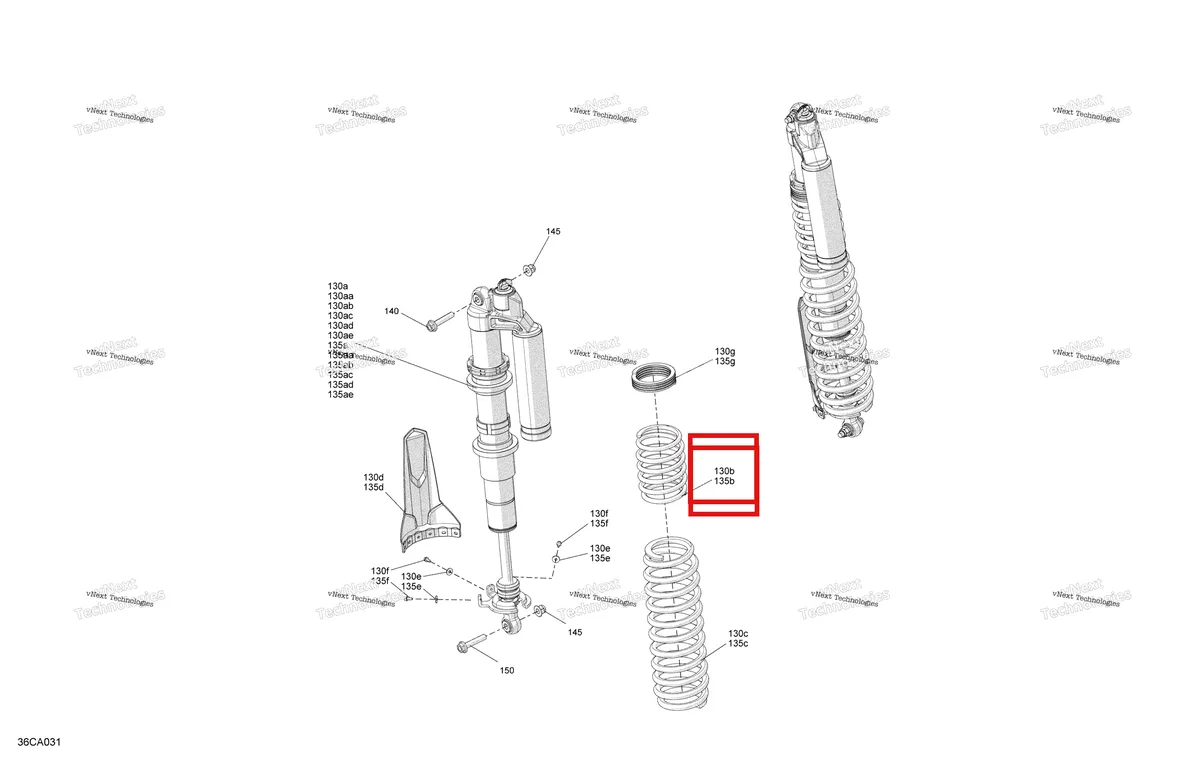 Деталь 706003590 на схеме узла 2021 Can-Am Maverick Turbo - XMR Suspension - Rear Shocks