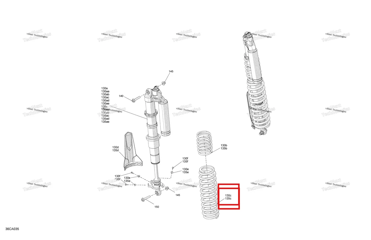 Деталь 706003598 на схеме узла 2021 Can-Am Maverick Turbo RR - XMR Suspension - Rear Shocks