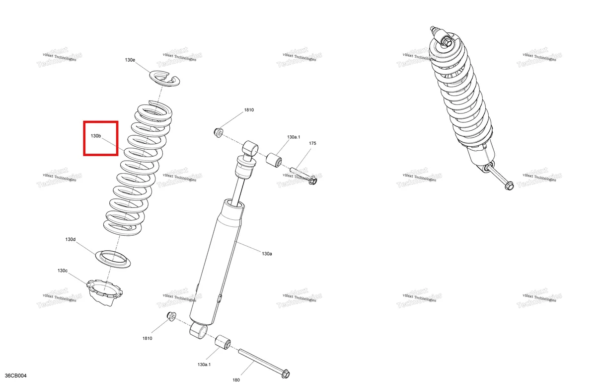 Деталь 706003650 на схеме узла 2022 Can-Am Traxter HD10 - XT - CE Suspension - Rear Shocks