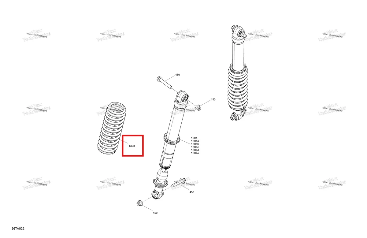 Деталь 706003690 на схеме узла 2021 Can-Am Outlander 1000R EFI - XMR - CE Suspension - Rear Shocks
