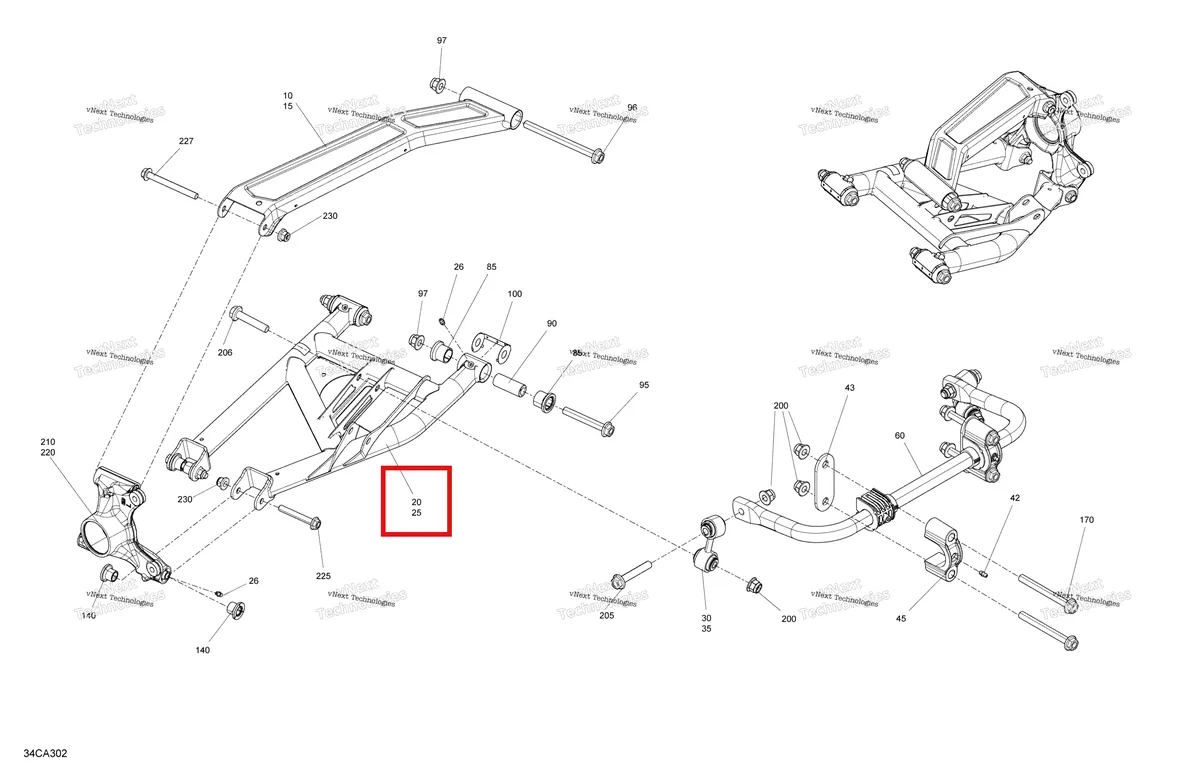 Деталь 706003767 на схеме узла 2021 Can-Am Maverick Sport 1000 - BASE Suspension - Rear - Built Before January 17Th 2021