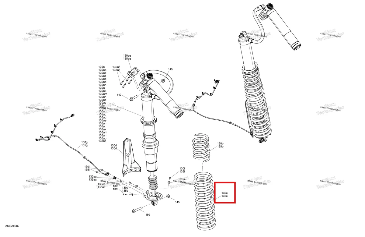Деталь 706003793 на схеме узла 2021 Can-Am Maverick Turbo RR - XRS - CE Suspension - Rear Shocks