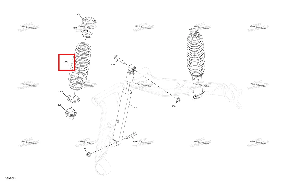 Деталь 706003865 на схеме узла 2022 Can-Am Outlander 570 EFI - XMR Suspension - Rear Shocks