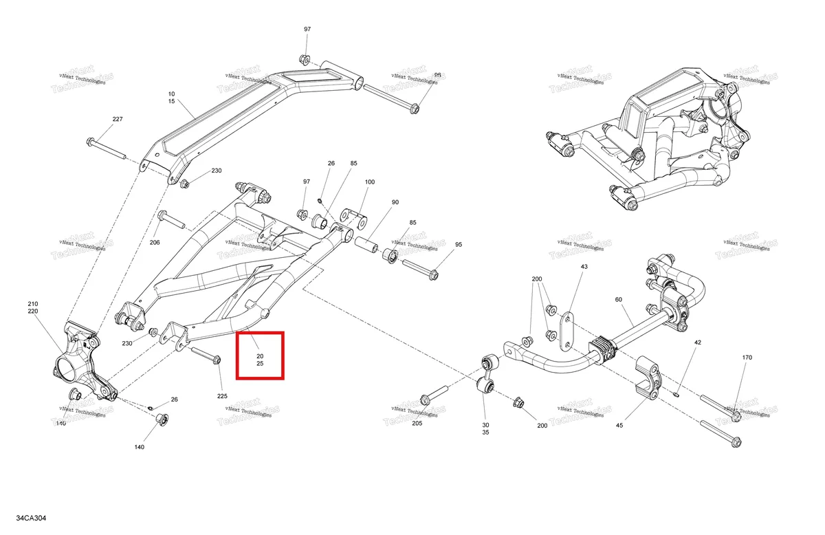 Деталь 706003880 на схеме узла 2021 Can-Am Maverick Sport 1000R - XMR Suspension - Rear - Built Before January 17Th 2021