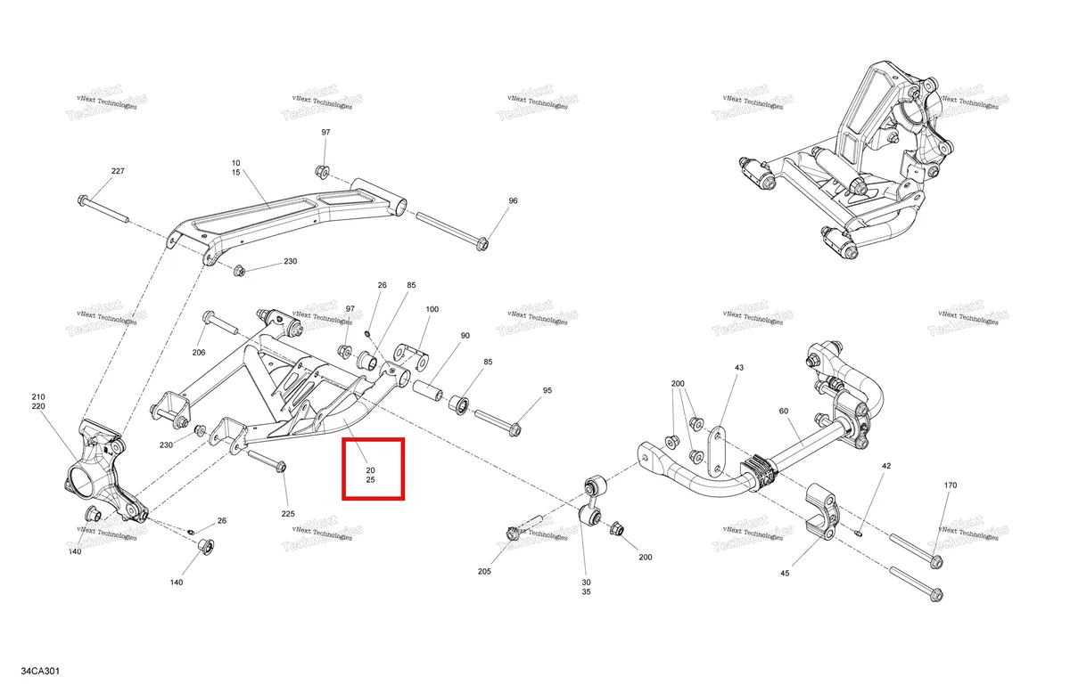 Деталь 706003891 на схеме узла 2021 Can-Am Maverick Trail 1000 - BASE DPS Suspension - Rear - Built Before January 17Th 2021