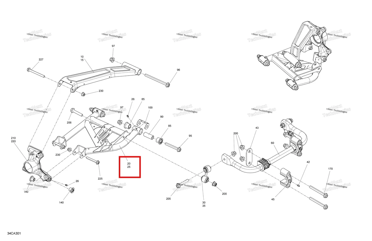 Деталь 706003892 на схеме узла 2021 Can-Am Maverick Trail 1000 - BASE DPS Suspension - Rear - Built Before January 17Th 2021