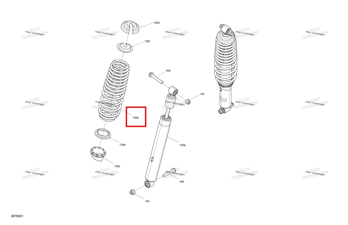 Деталь 706004058 на схеме узла 2022 Can-Am Renegade 570 EFI - STD Suspension - Rear Shocks