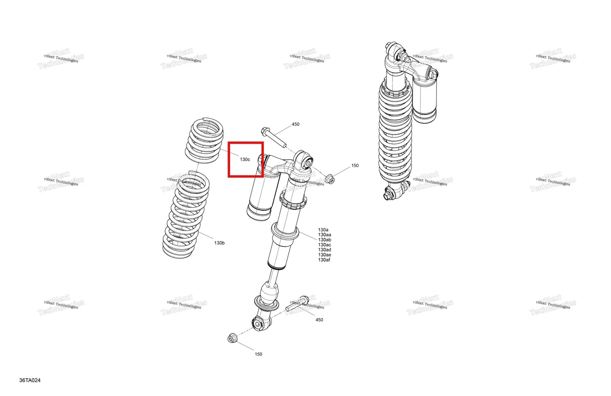 Деталь 706004091 на схеме узла 2021 Can-Am Outlander MAX 1000R EFI - DPS XTP LTD - CE Suspension - Rear Shocks - Xtp