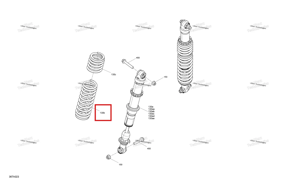 Деталь 706004093 на схеме узла 2021 Can-Am Renegade 570 EFI - XMR Suspension - Rear Shocks