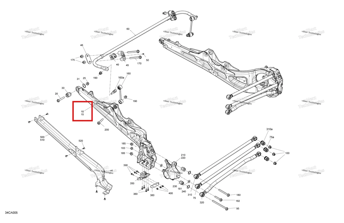 Деталь 706004117 на схеме узла 2021 Can-Am Maverick Turbo RR - XRC - CE Suspension - Rear