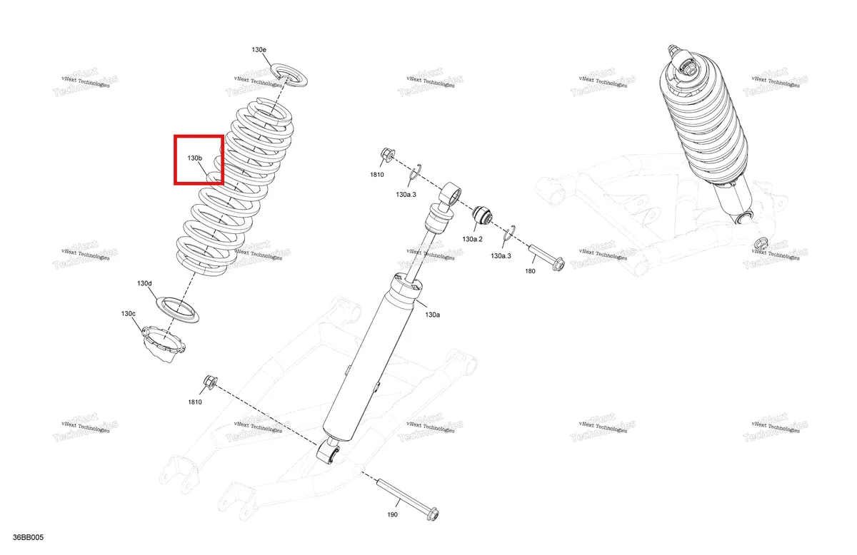 Деталь 706004132 на схеме узла 2022 Can-Am Commander 1000R EFI - XMR Suspension - Rear Shocks