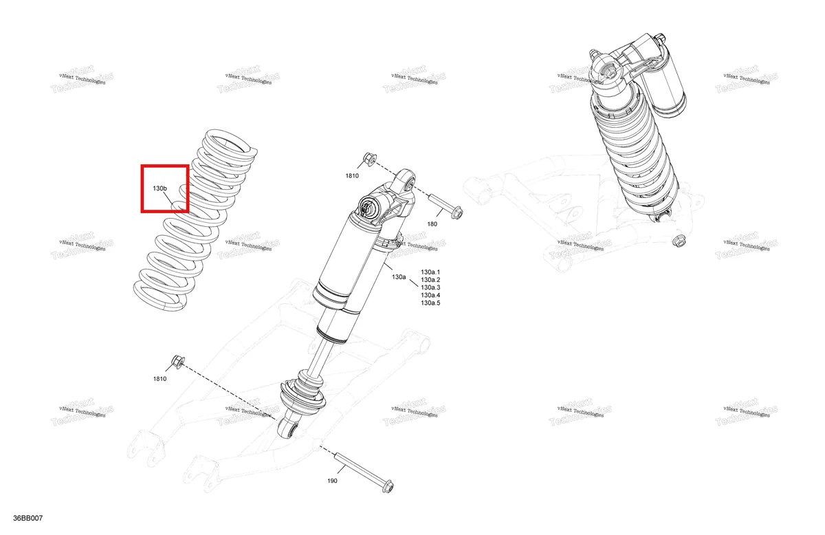 Деталь 706004141 на схеме узла 2022 Can-Am Maverick Sport 1000R - XXC Suspension - Rear Shocks