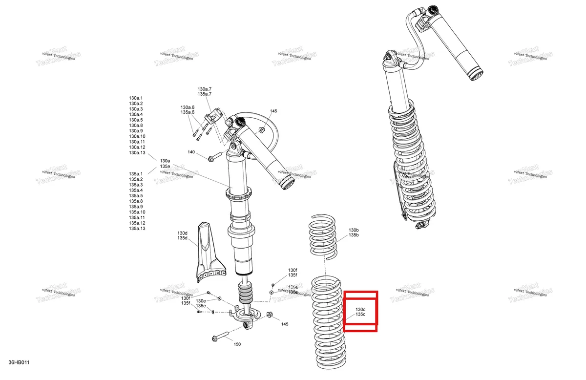 Деталь 706004169 на схеме узла 2022 Can-Am Maverick Turbo RR - XRC - CE Suspension - Rear Shocks