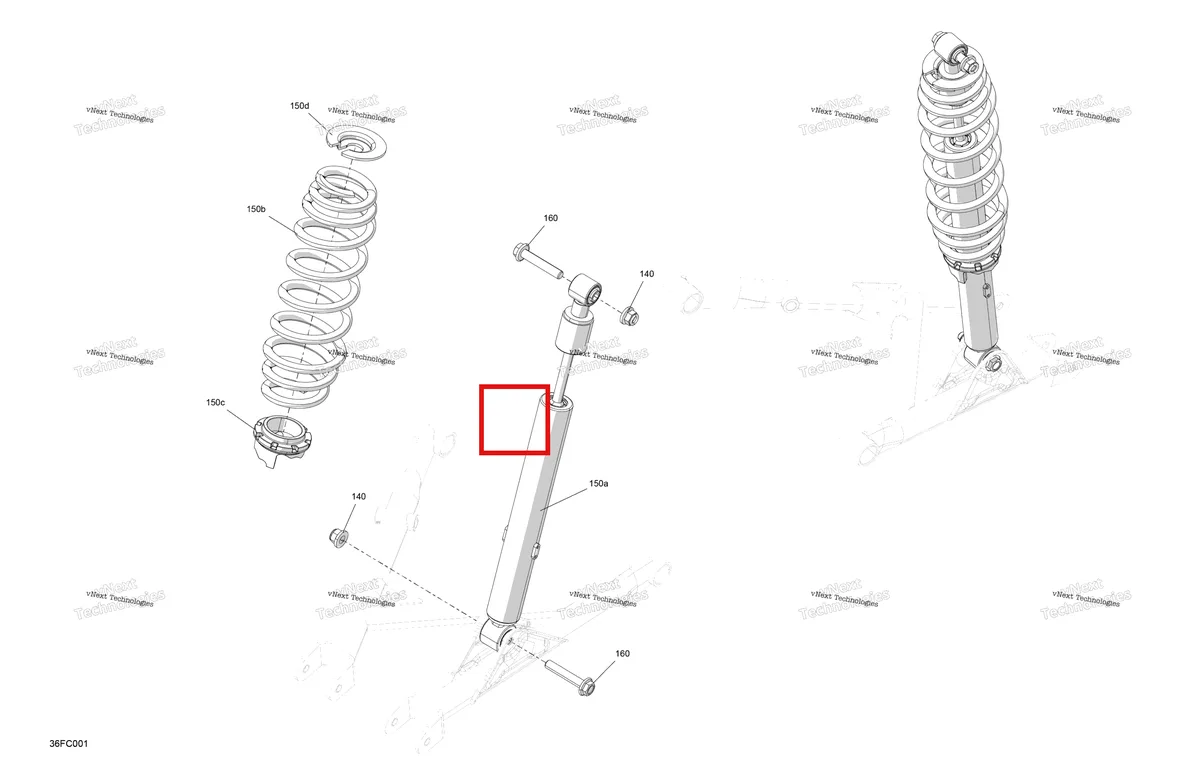 Деталь 706004251 на схеме узла 2023 Can-Am Outlander 500 2X4 Suspension - Rear Shocks