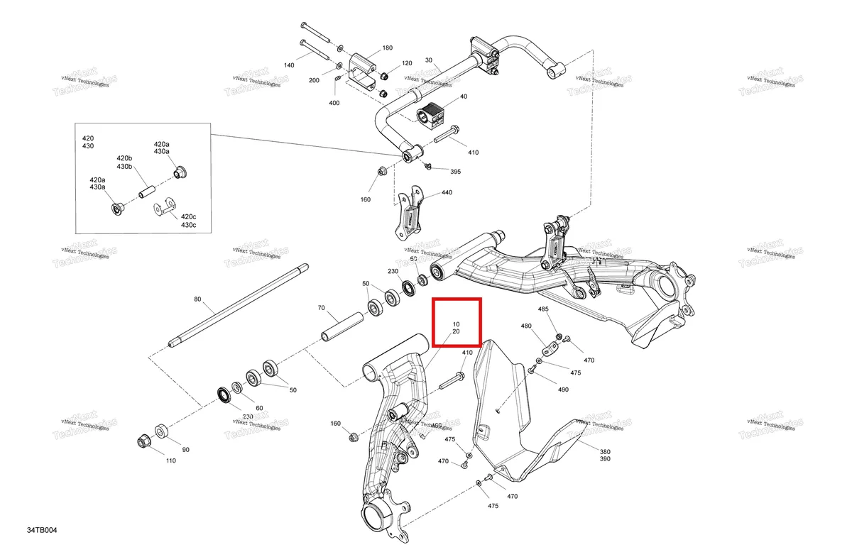 Деталь 706004442 на схеме узла 2022 Can-Am Outlander 1000R EFI - XXC - CE Suspension - Rear Components