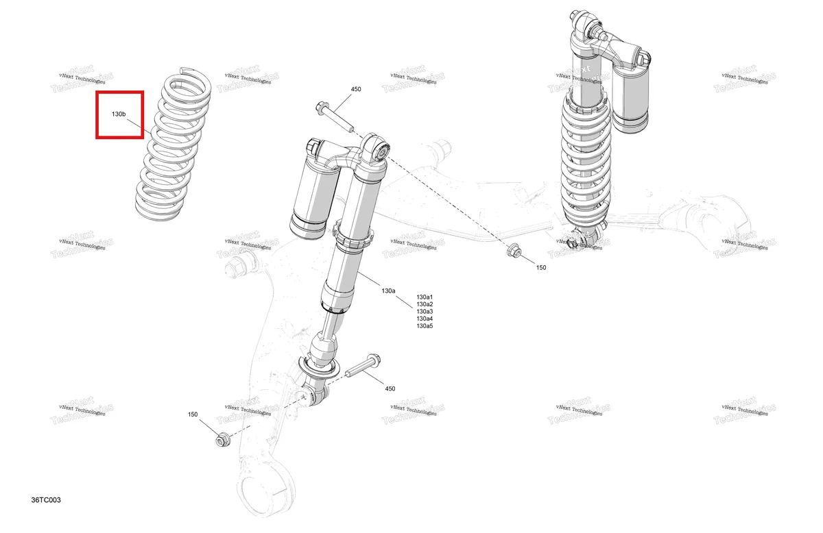 Деталь 706004508 на схеме узла 2023 Can-Am Renegade 1000R EFI - XMR Suspension - Rear Shocks