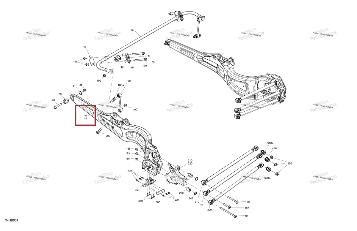 Деталь 706004599 на схеме узла 2022 Can-Am Maverick Turbo RR - DS - CE Suspension - Rear Components