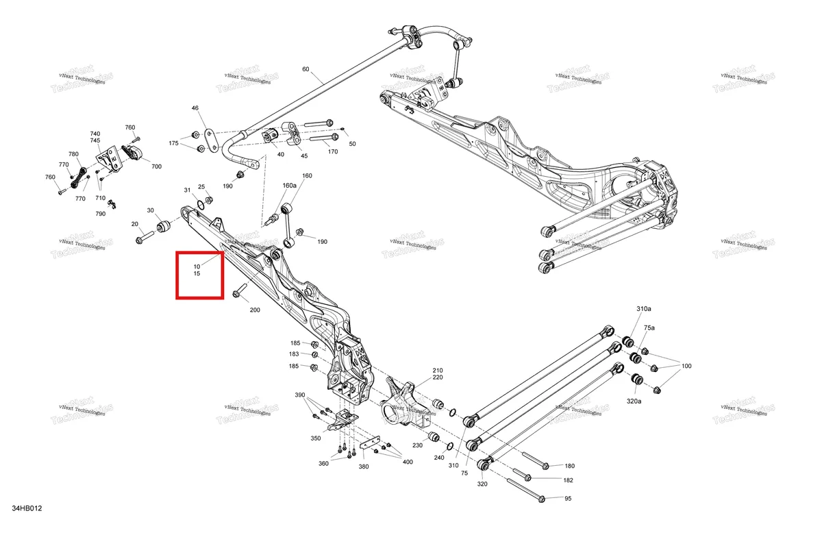Деталь 706004608 на схеме узла 2022 Can-Am Maverick Turbo RR - XRS - CE Suspension - Rear Components