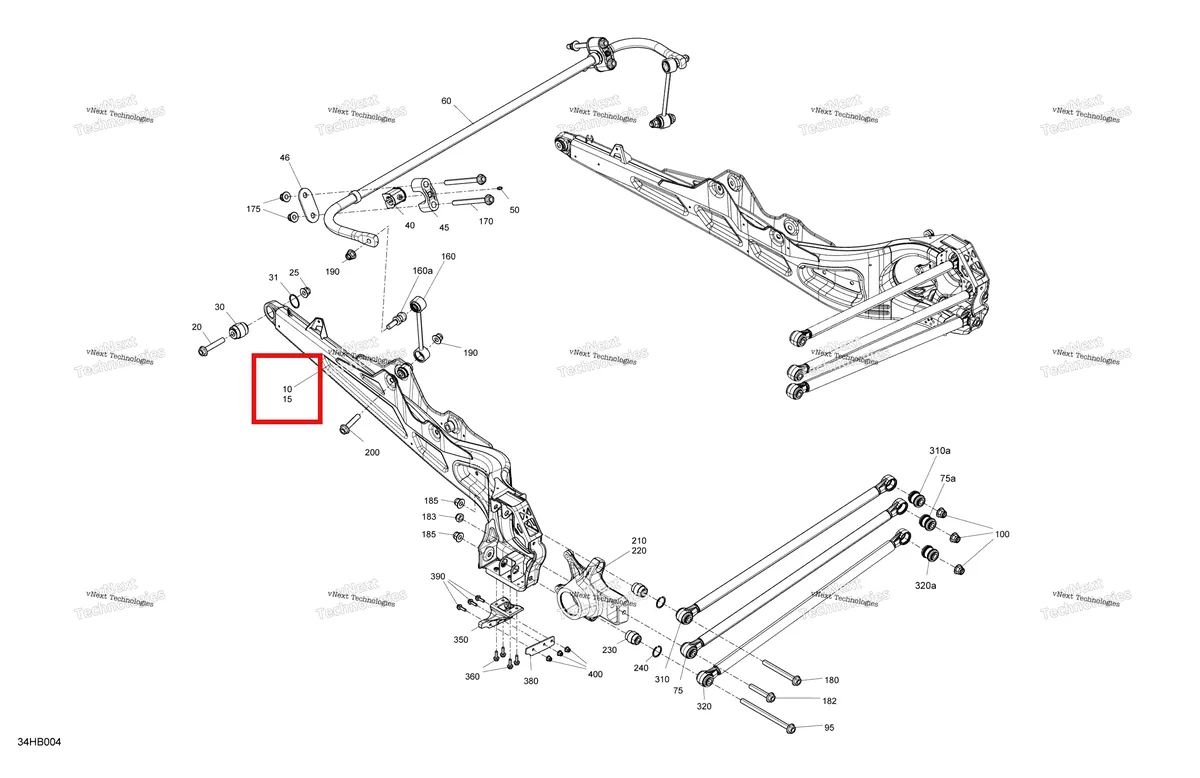 Деталь 706004611 на схеме узла 2022 Can-Am Maverick Turbo RR - RS Suspension - Rear Components