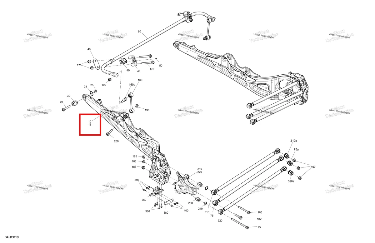 Деталь 706004614 на схеме узла 2023 Can-Am Maverick Turbo RR - RS Suspension - Rear Components