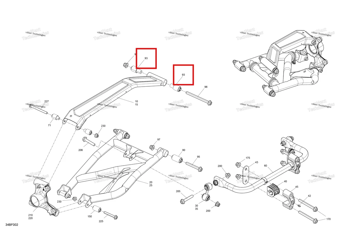 Деталь 706004829 (Подвески рычаг втулка Can-Am Commander 1000R EFI DPS (2022) (706004829)) на схеме узла 2026 Can-Am Commander MAX - 1000R EFI - XT - 6KTB - Timeless Black Metallic - 64