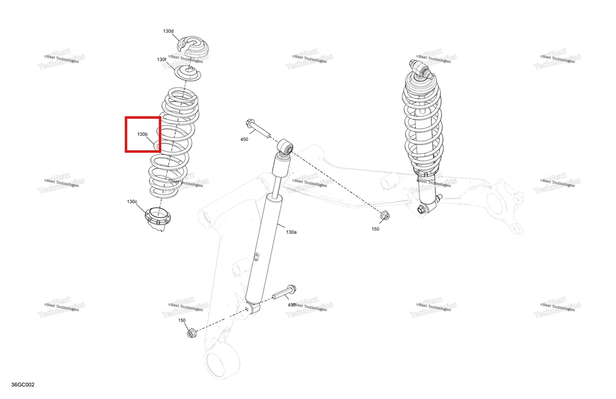 Деталь 706004876 на схеме узла 2023 Can-Am Outlander MAX 450 EFI - STD Suspension - Rear Shocks
