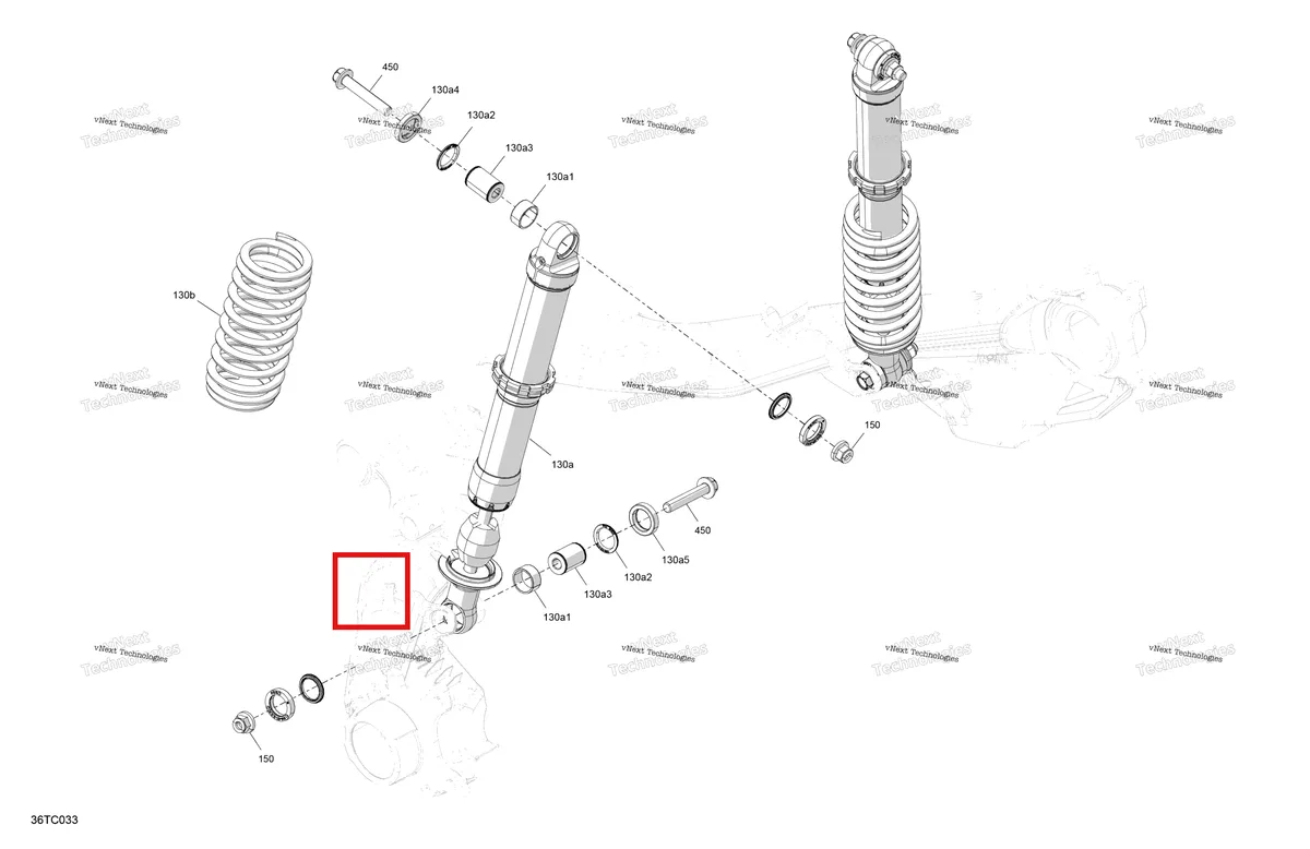 Деталь 706004883 на схеме узла 2023 Can-Am Outlander 1000R EFI - XMR Suspension - Rear Shocks - Built Up To December 31St 2022