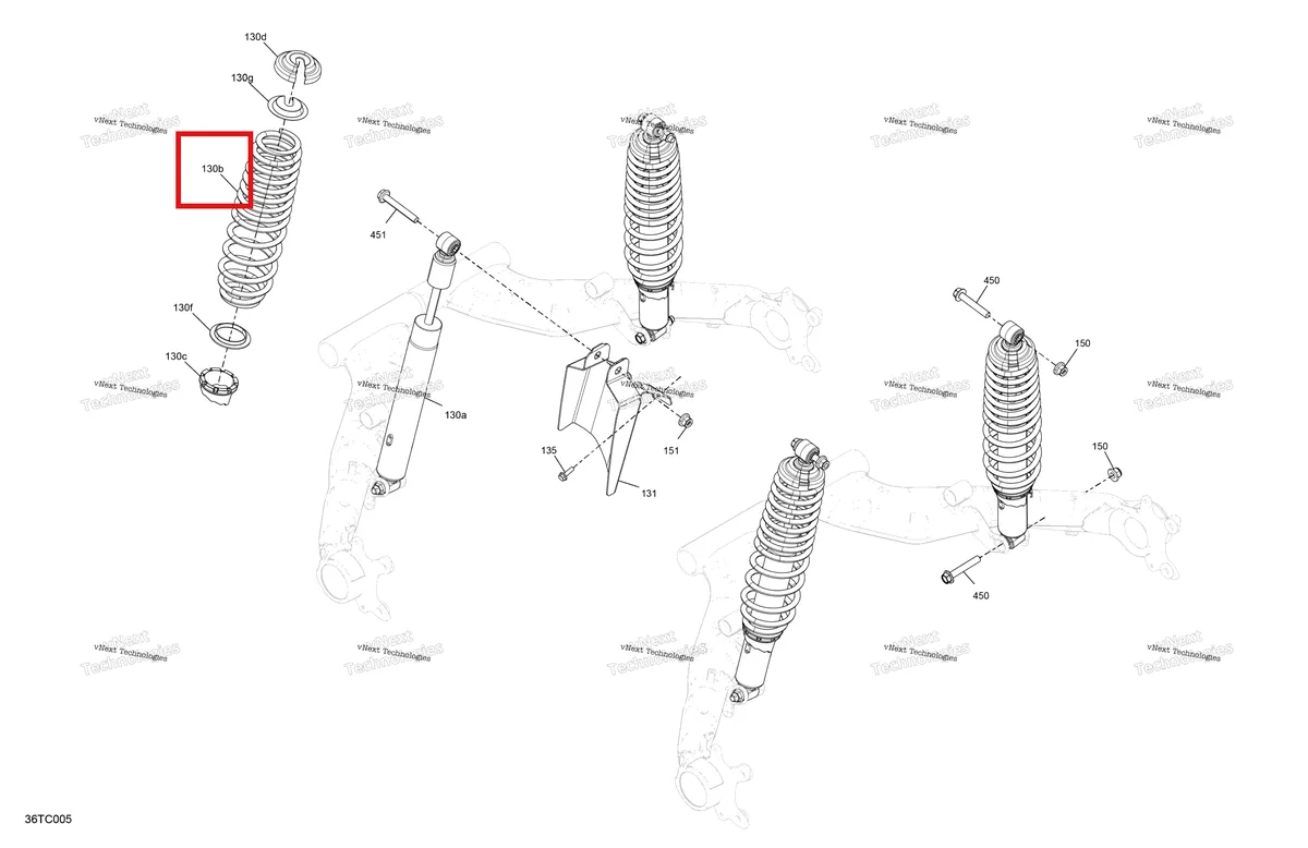 Деталь 706005092 на схеме узла 2023 Can-Am Outlander MAX 6X6 - 650 EFI - DPS Suspension - Rear Shocks