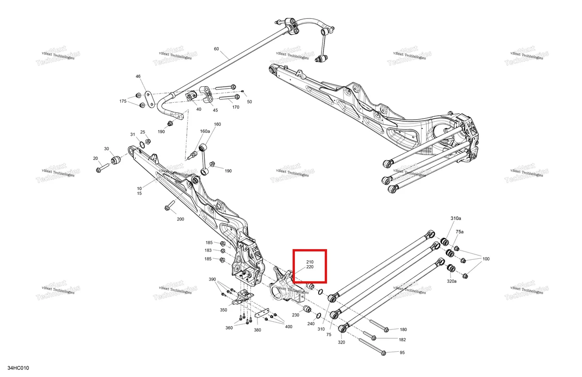 Деталь 706005309 на схеме узла 2023 Can-Am Maverick Turbo RR - RS Suspension - Rear Components