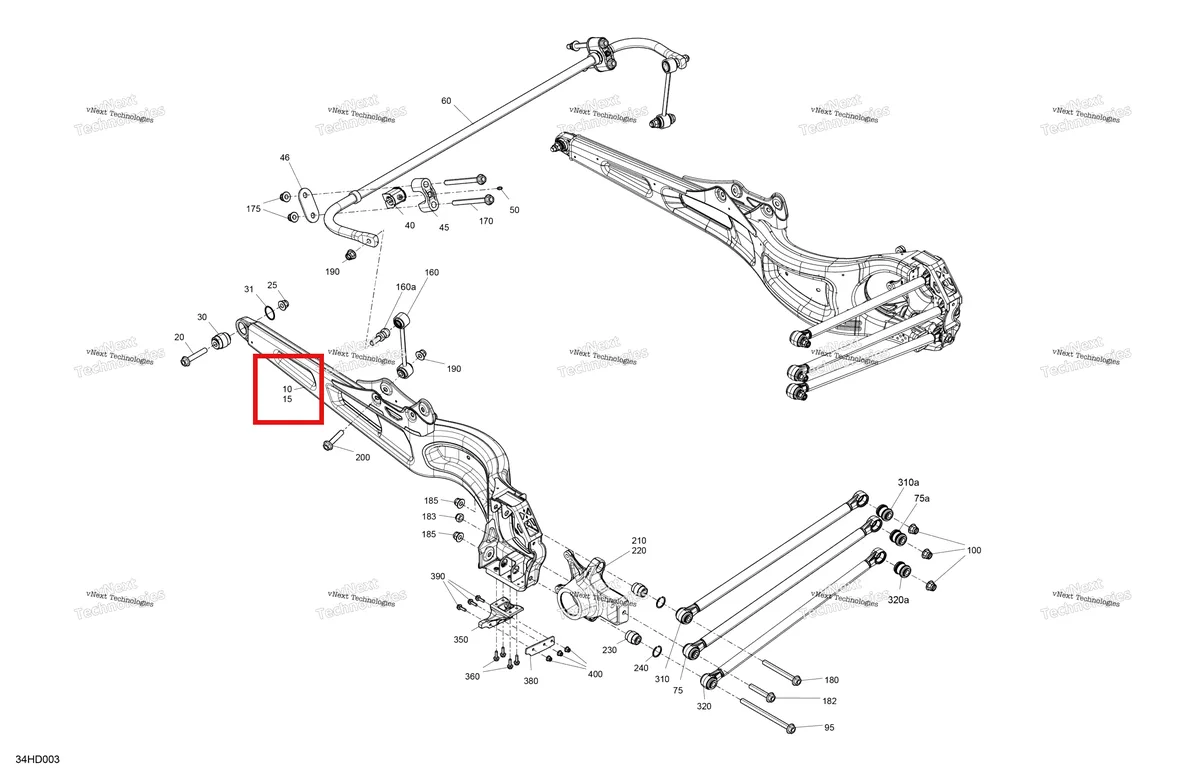 Деталь 706005460 на схеме узла 2024 Can-Am Maverick Turbo RR - XDS - 7SRA - Fiery Red Metallic - 64